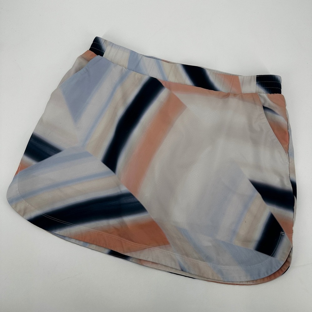 CALIA Birdie‎ Skort Abstract Sediment Stripe Active Athletic Golf Large Tennis